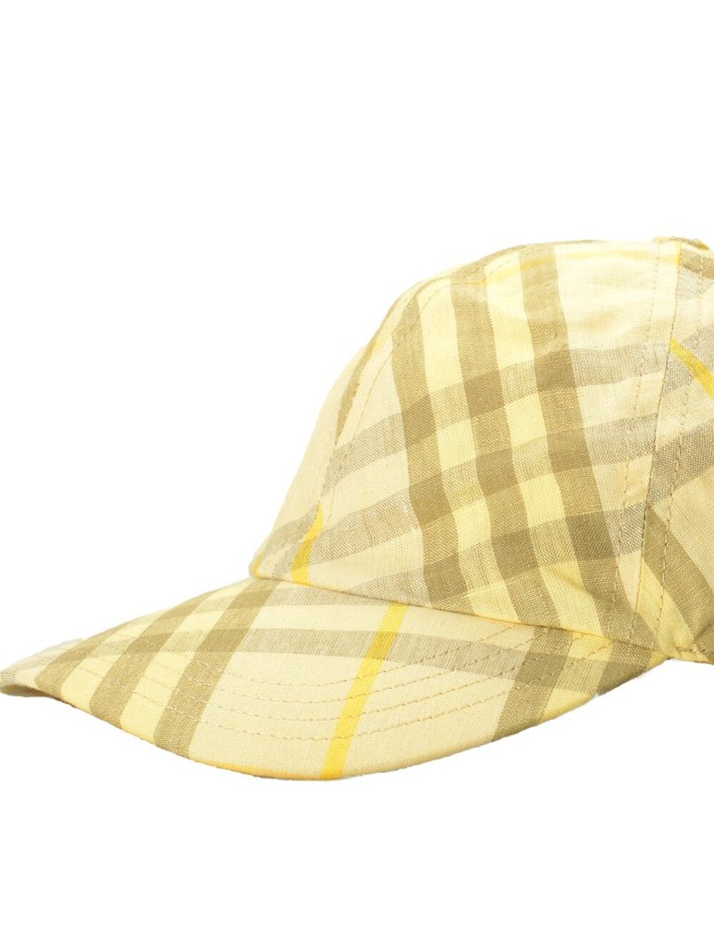 Burberry "Linen Check Baseball" Wheat IP Check Baseball Hat Size L - Picture 2 of 7